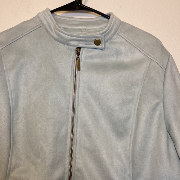 Womens Curations Studded Faux Suede Jacket - Picture 2 of 8